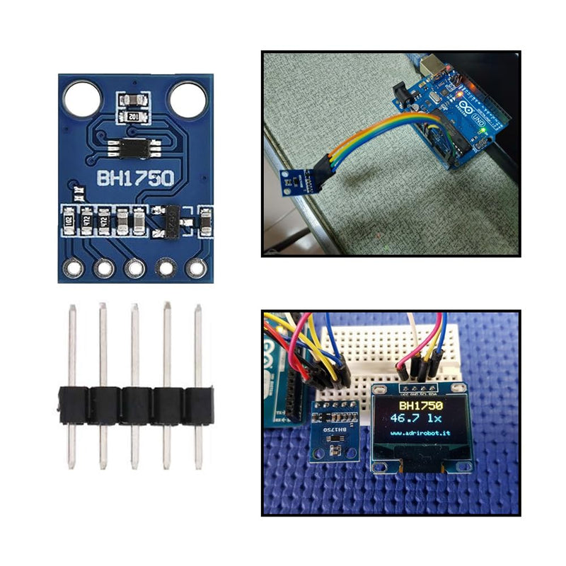 6 Pieces GY-302 BH1750 BH1750FVI Digital Light Intensity Light Brightness Sensor Light Intensity Lighting Module 3V-5V Power for AVR Arduino