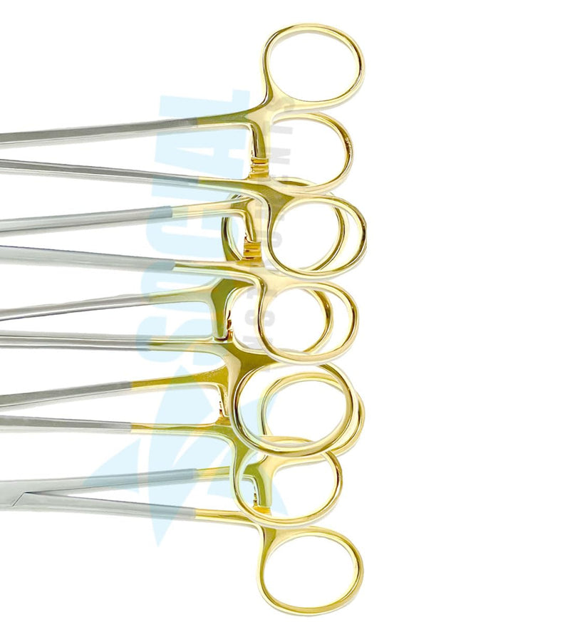 [Australia - AusPower] - Mayo Hegar Needle Holder Driver with Tungsten Carbide Inserts and Gold Rings Premium Grade Instrument (7) 7 