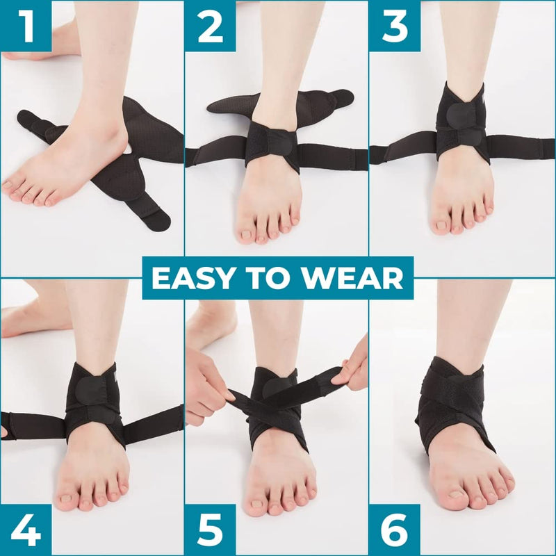 [Australia - AusPower] - Bodyprox Ankle Support Brace, Breathable Neoprene Sleeve, Adjustable Wrap! 