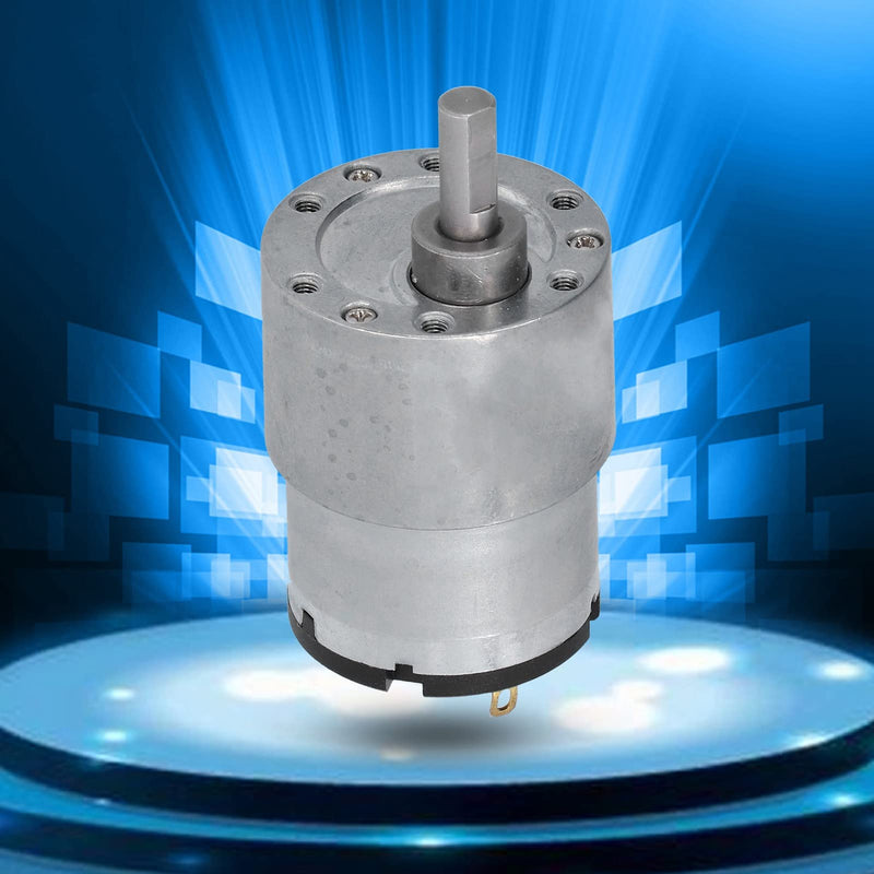 Gear Motor, DC 12V Gear Motor CW CCW Speed Reduction Copper Wire Motor with 6 mm D-Shaft JGB37-520, Gear Motor, Electric Fan Motors (320RPM) 320RPM