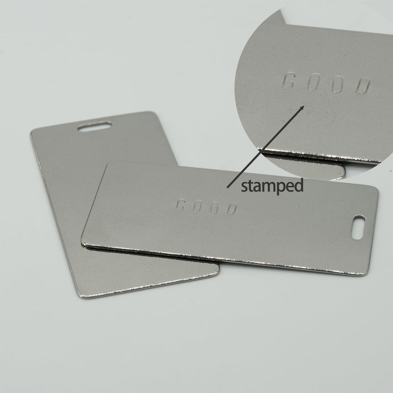 25 Pack Metal Engraving Blanks Stamping Blanks Stainless Steel Rectangle Blank Tags 1.5x3 Inches