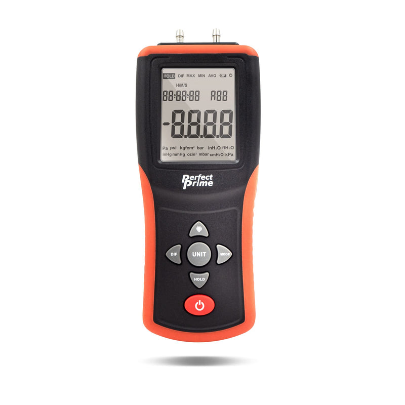 [Australia - AusPower] - AR1890P1, Digital Air Pressure Manometer to Measure Gauge & Differential Pressure ±13.79kPa / ±2 psi / ±55.4 H2O with 304 Stainless Steel Static Tube 5.13" x 2.34" Length 