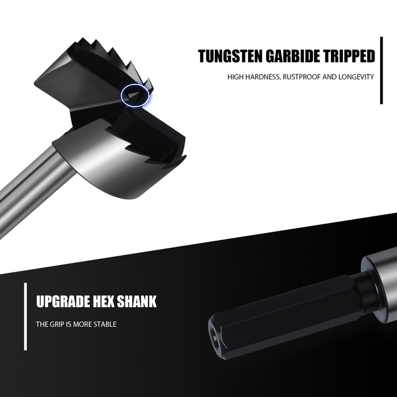 [Australia - AusPower] - 2-1/2 Inch Forstner Drill Bit for Woodworking, 2-1/2" Forstner Bit Wood Drill Bits for Holes, Hinge Cutter for Hard Wood, Plastic, Plywood HEX Shank 2-1/2" 
