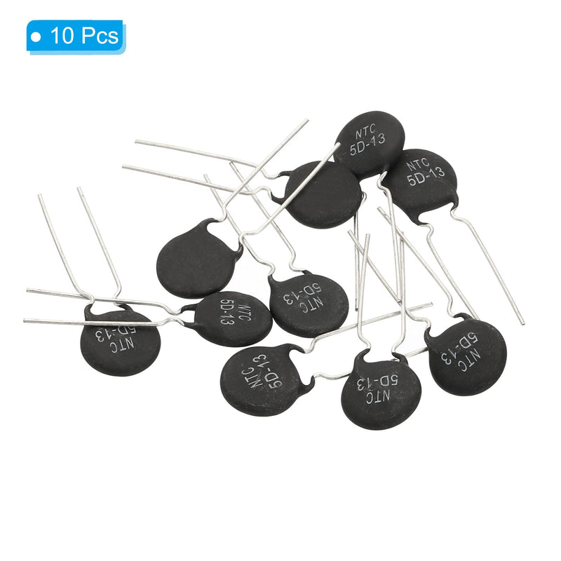 [Australia - AusPower] - PATIKIL NTC Thermistors Resistors 10 Pieces 5 Ohm NTC5D-13 Highly Sensitive Current Limiter Temperature Sensor for Measuring Temperature Black 