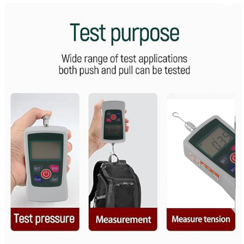 [Australia - AusPower] - 500N Digital Force Gauge, Portable Handheld Push Pull Gauge with Backlit Screen, 3 Measuring Modes 