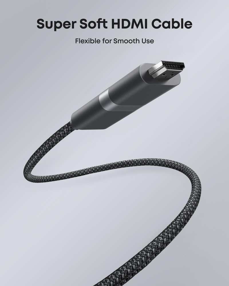 Anker Nano USB C to HDMI Cable Adapter with 140W PD Fast Charging Port, 4K@60Hz,Sustainable with Advanced Shielding, Thunderbolt 5/4/3 Compatible, for MacBook, iPhone, HD TV (6FT,Black) 6FT