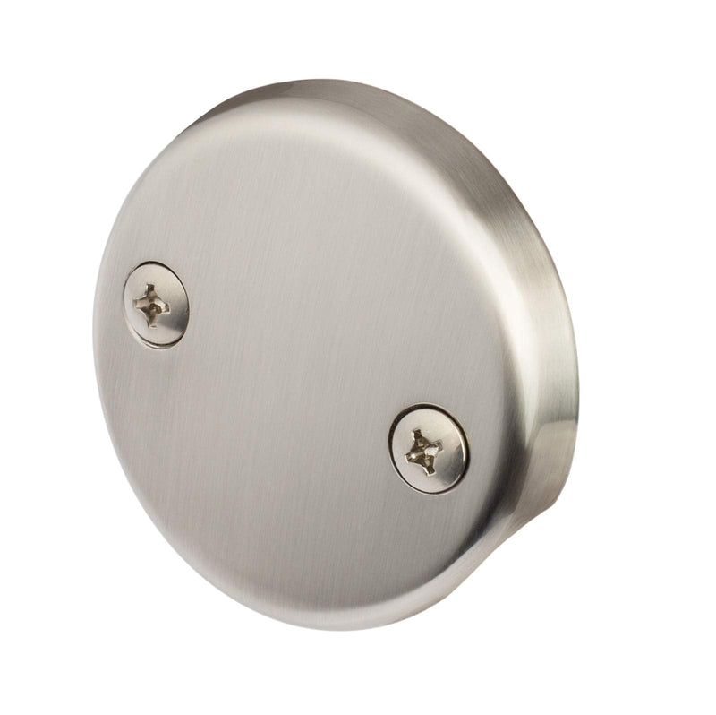 Artiwell Tip-Toe Tub Trim Set with Two-Hole Overflow Faceplate, Replacement Bath Drain Trim Kit with 2-Hole Overflow Faceplate and Universal Fine/Coarse Thread (Brushed Nickel) Brushed Nickel