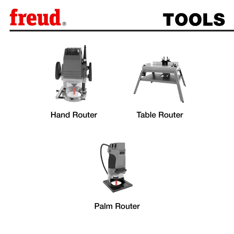 Freud 32-502 Multi-Rabbet Router Bit Set with 4 Bearings - 1/4" Shank