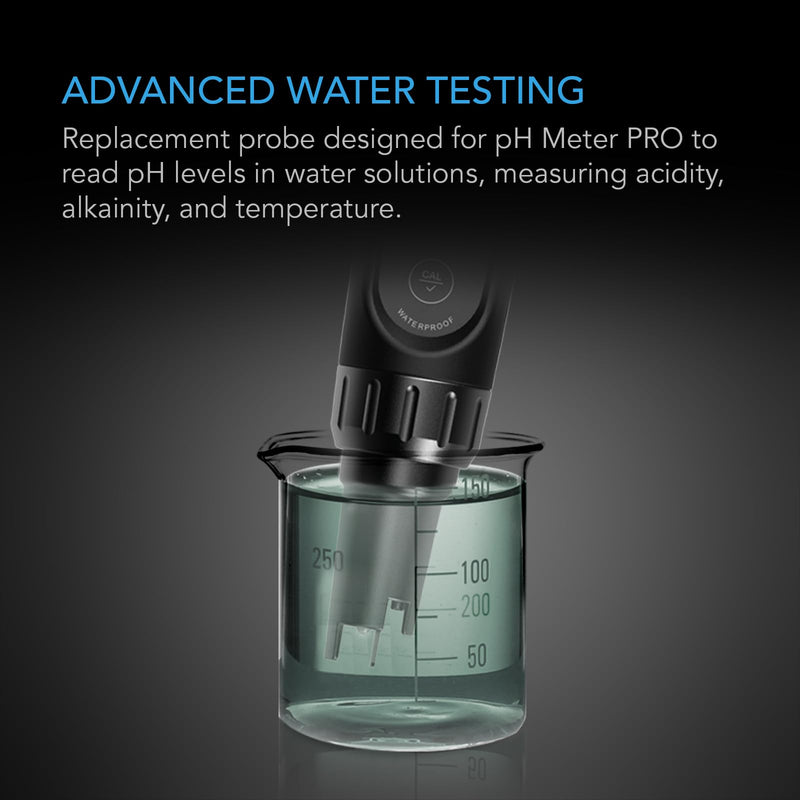 [Australia - AusPower] - AC Infinity Replacement Probe for Hydroponic Meter PRO Kit, Measures Acidity, Alkalinity, Temperature, EC, TDS, & Salinity with ±0.01 pH Accuracy, Water Hydroponics Plants, Gardening, Aquariums, Pools 