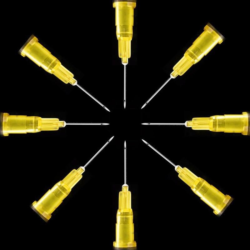[Australia - AusPower] - 100 Pack 30Ga 1/2 Inch Stainless Steel Dispensing Lab Tools Accessories for Scientific Labs, Measuring and Refilling, Individually Wrapped 30g 1/2inch/12mm 