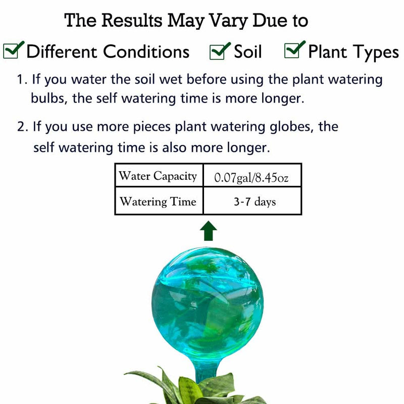 [Australia - AusPower] - 10pcs Plant Self Watering Globe Stakes, Plant Watering Stakes Automatic Plant Watering Bulb System Spikes, Flower Automatic Watering Device, Garden Self Waterer for Indoor Outdoor Plant Lake Blue-6l4s 
