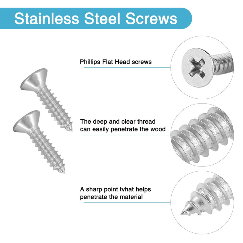 [Australia - AusPower] - 14PCS 2.99'' x 0.63'' Straight Brace, Stainless Steel Flat Bracket, Metal Brace for Wood Desk Chair Cabinet Drawer Closet Frame Furniture with 56PCS Screws 76 x 16 mm/2.99 x 0.63 in 