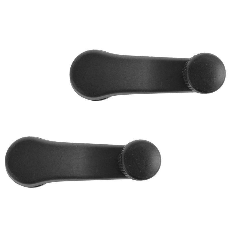 [Australia - AusPower] - TRQ Manual Window Crank Handle Black Pair Set Compatible with 1998-2010 VW Beetle / 1995-1999 Cabrio / 1993 Cabriolet / 1999-2003 Eurovan / 1993-2005 Golf / 1993-2004 Jetta 