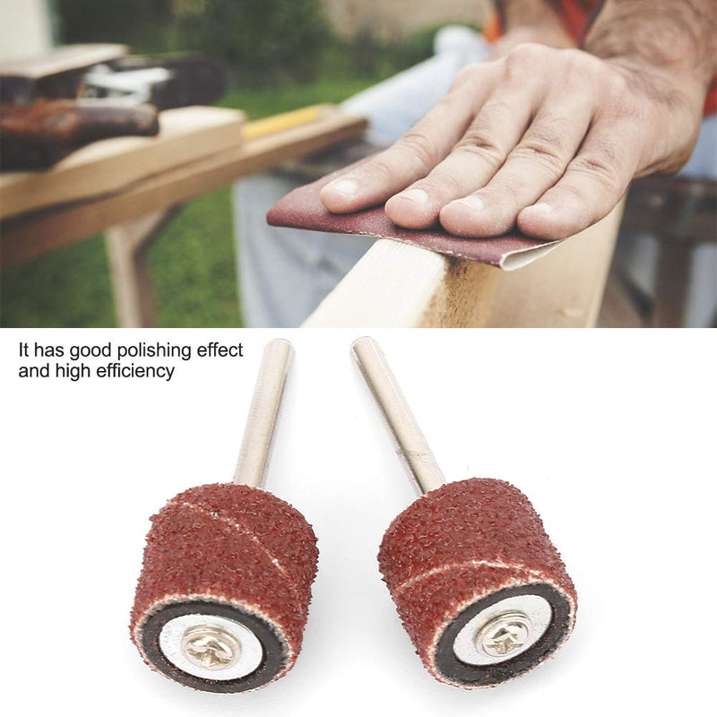 100pcs Sandpaper Rings 80 Grit 12mm Paper Ring for Sandpaper Wheel + 2 Rods Emery Cloth Sanding Sleeves High Quality Durable