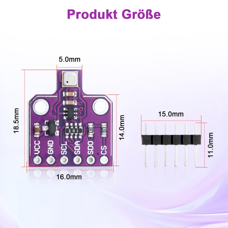 ARCELI BME680 Development Board, CJMCU-680 Pressure Sensor for Temperature and Humidity Sensor, 1.7 ~ 3.6 V I2C Interface Compatible with Arduino for Capturing Air Quality (Pack of 3) 3 Stück