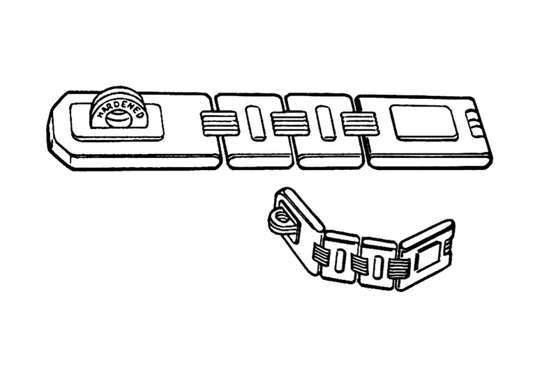 [Australia - AusPower] - QCAA Extra Heavy Duty Concealed Safety Hasp, Flexible Link, with Hardened Staple, 6-1/4" Single Flexible, Zinc Plated, 1 Pack, Made in Taiwan Zinc Plated(6-1/4") 