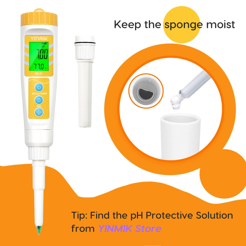 [Australia - AusPower] - YINMIK pH Meter Replacement Probe, New Spear Tip pH Electrode for Food pH Meter, Digital pH Sensor for Food and Semi-Solid pH Tester 
