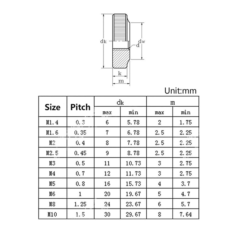 [Australia - AusPower] - (4 Pieces) M12 Round Knurled Thumb Nut 304 Stainless Steel Metric Thread Nuts Hand Screw Knobs Lock Adjusting Nuts Fasteners for 3D Printer Parts 