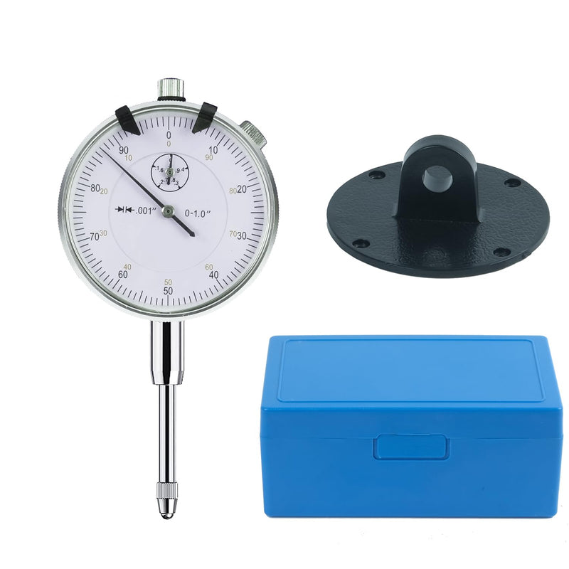 [Australia - AusPower] - Dial Indicator 0-1"/0.001" Dial Indicator with Case, Measuring Tool for Lathe, 3D Printing, Workshop, CNC Machine Tool, Table Saw Mechanical 