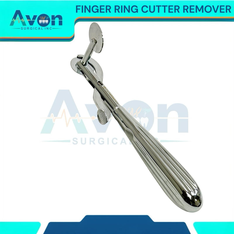 [Australia - AusPower] - Finger Ring Removal Cutters with Lever Guard - First Aid, Fire Rescue, EMT Tool, Finger Ring Cutting Plier Style Device, Circular Rotating Blade (Chrome) Chrome 
