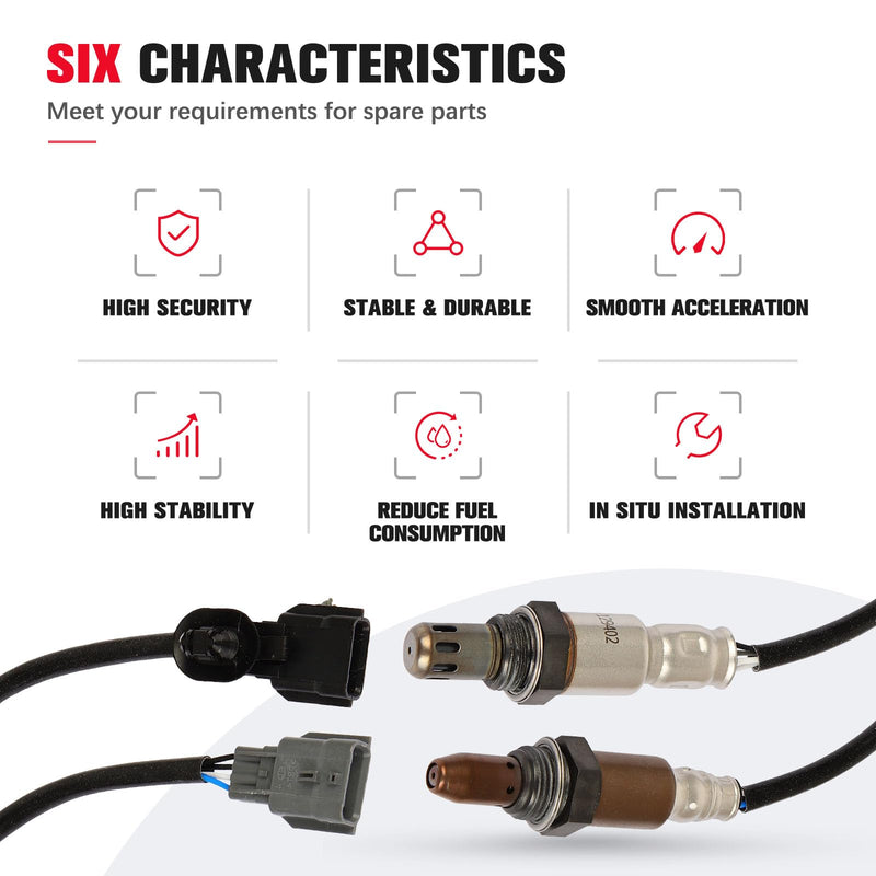 O2 Oxygen Sensor Upstream Downstream Compatible for Nissan Rogue 2014 2015 2016 2017 2018 2019 234-9149 234-4906 2PCS