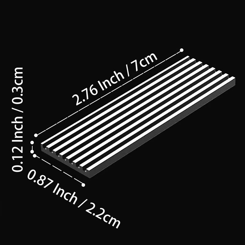 glotrends [2 Packs] M.2 Cooler M.2 Cooler Kits, Fits PS5/PC 0.12 Inch (3 mm) Thick M.2 Cooling Fin for 2280 M.2 PCIe SSD 2 3 mm high