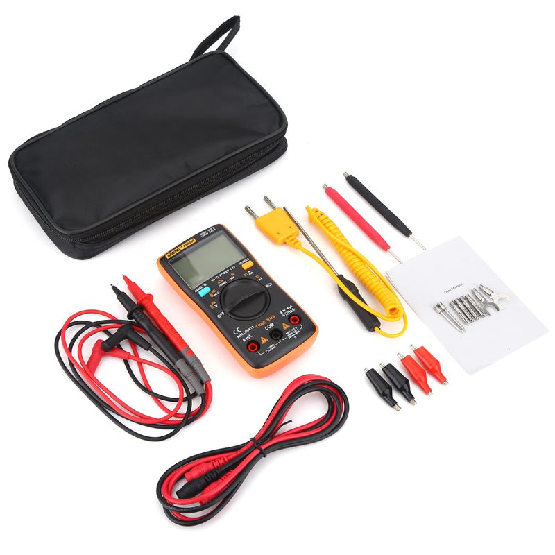 [Australia - AusPower] - AN8009 Auto Ranging Digital Multimeters LED 9999 Count True RMS AC/DC Voltage HFE Electronic Meter Voltage Current Amp Resistance Diodes Continuity for Automotive 