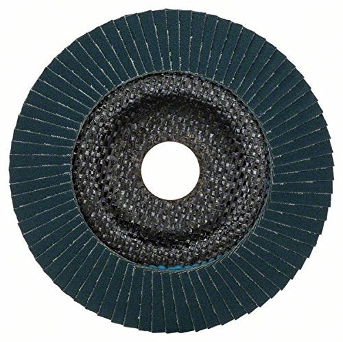 Bosch Accessories 2608607347 DIY Flap Disc (for Angle Grinders Various Materials, Cambered Design, Diameter 125 mm, Grit 120), Black, Diameter = 125 mm 120 grit