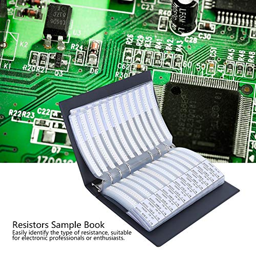 Electronic Component Sample Book, 0201 SMD Resistor Sample Book, 170 Values Resistor Kit 50 Each 1% Accuracy in Storage Book Case, Record Books