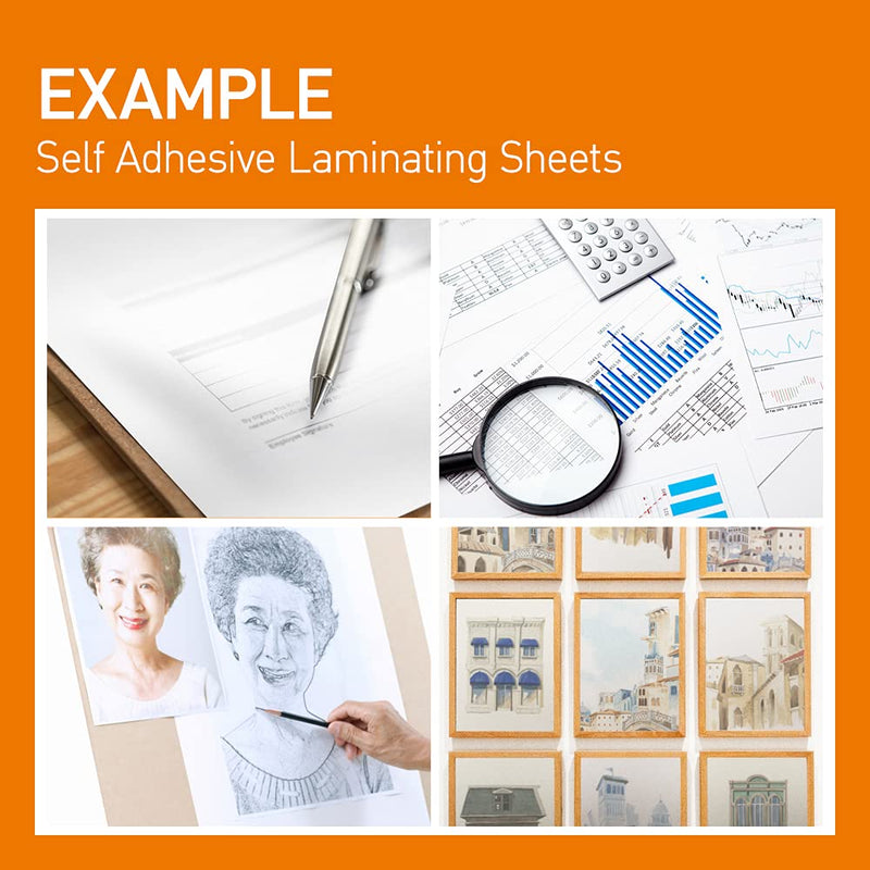 [Australia - AusPower] - [VIOLETTO] 20 Sheets - Self Adhesive Laminating Sheets for Ultimate Protection. No Machines Needed, 4 Mil Thickness, 8.5 x 11 Inches. Effortless, Durable & Perfect for Documents & Photos. 