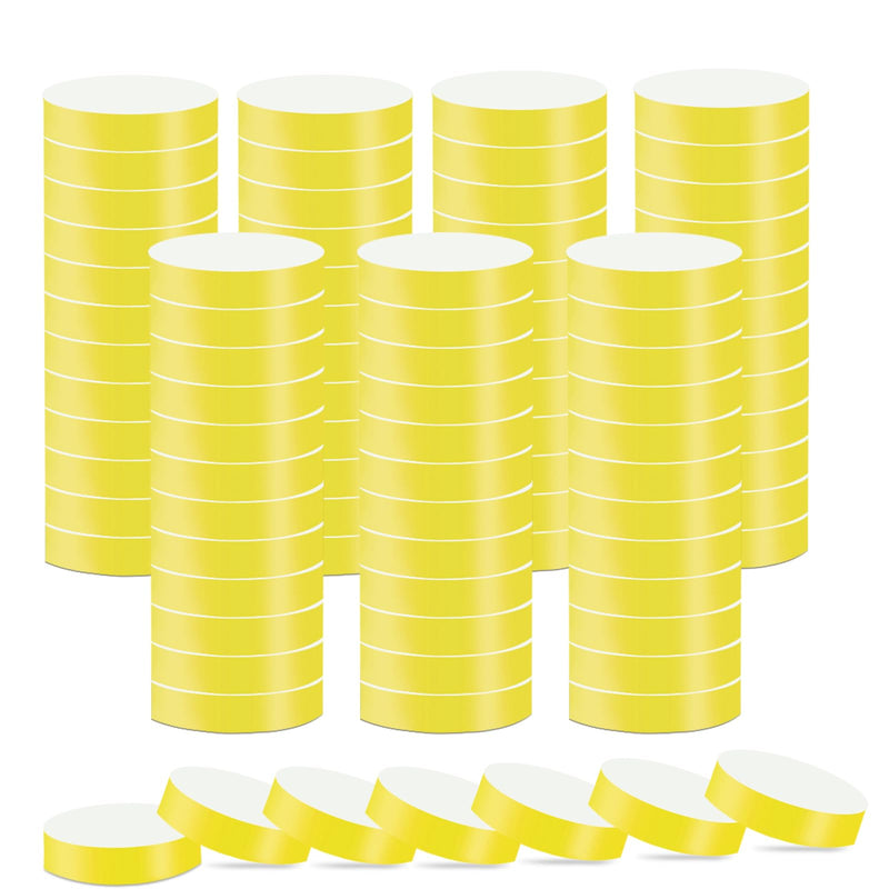 REHALY 1400 Pack Yellow Neon Wristbands for Events - Waterproof & Tear-Resistant Paper Wristbands with Adhesive Closure