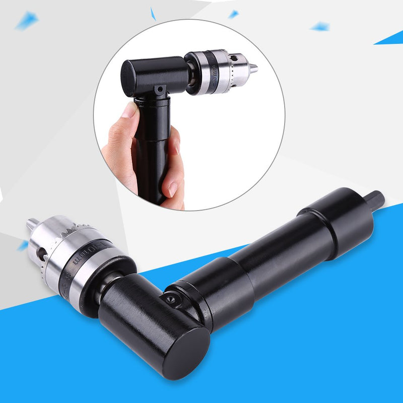 [Australia - AusPower] - Right Angle Attachment Drill Adapter 90 Degreeswith 8mm Shaft and Chuck Key Grasp Capacity 1mm to 10mm Extension Drilling Tool 
