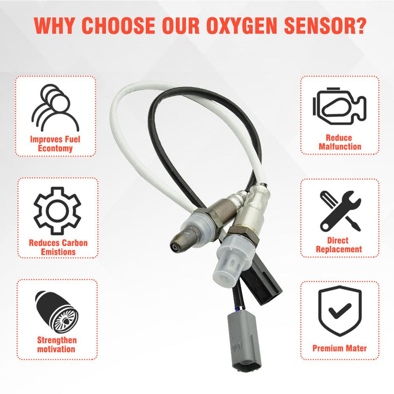 2 PCS 234-9036 234-4190 Oxygen Sensor Upstream Downstream Compatible with Nissan Altima 2.5L 2007-2013 O2 Sensor for Nissan Rogue 2.5L 2008 2009 2010 2011 2012 2013