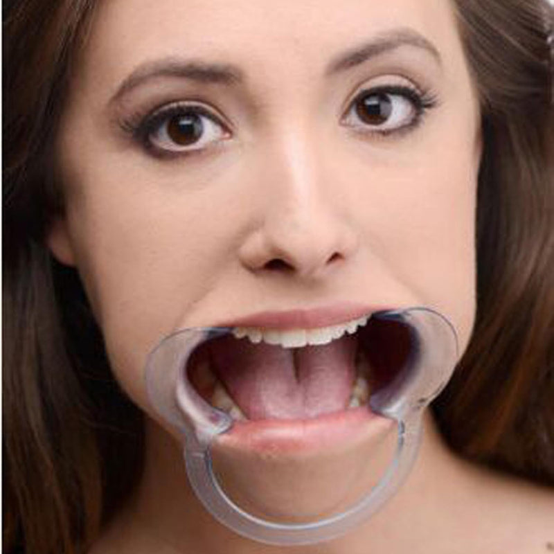 JDXun Pack of 4 C-shape mouth openers, cheek holder, mouth angle holder | Mouth Opener Challenge, Replacement Mouthpieces, Mouth Dilators for Oral Examination and Teeth Whitening (2*Blue, 2*Transparent)