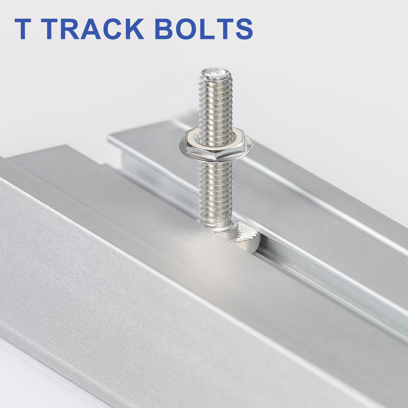 [Australia - AusPower] - PATIKIL M8 x 35 mm T Slot Bolts, 5 Pcs 304 Stainless Steel Drop-in Bolt T Shape Stud Sliding Screw Metric Thread Hammer Head Bolt for T Track, Silver M8x35mm 
