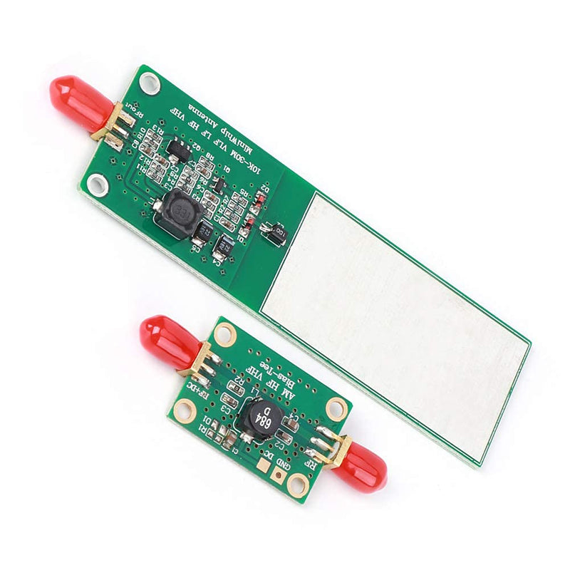 Walfront 10kHz-30MHz Mini Whip Active Antenna, 2-Piece RTL SDR Shortwave Radio Receiver SMA Short Cut SDR Antenna System with Female Interface