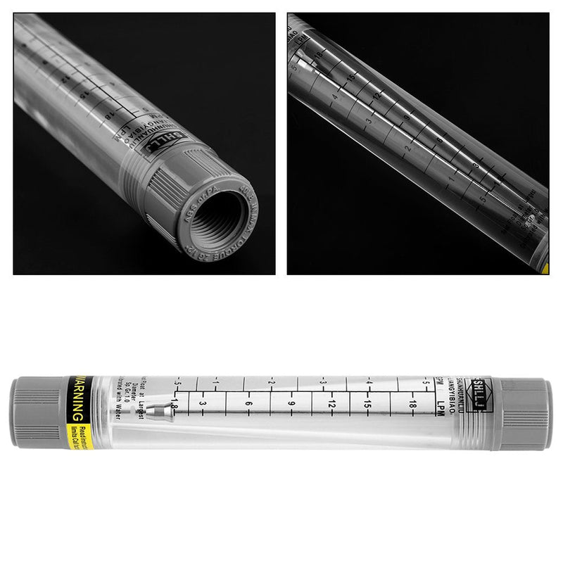 [Australia - AusPower] - Rotameter Flowmeter Plastic Tube for Water Gas Liquid 0.5-5 GPM / 1.8-18 LPM Industrial Pipeline 