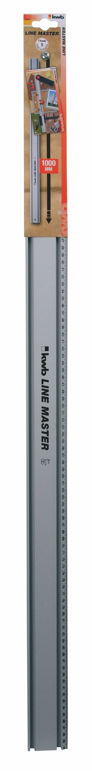 [Australia - AusPower] - kwb LINE MASTER precision ruler - 1000 mm universal guide rail for circular saw, jigsaw and router rulers 