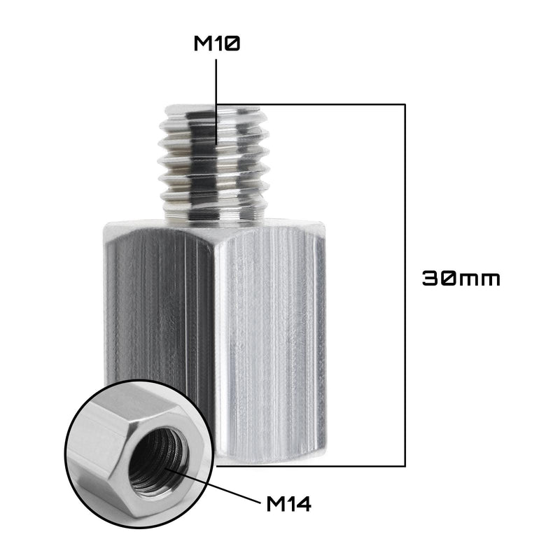 [Australia - AusPower] - ECSiNG M14 Female Thread to M10 Male Thread Adapter for Angle Grinder Polisher Drill Interface Connector Converter Adapter Power Tool Accessories Carbon Steel 