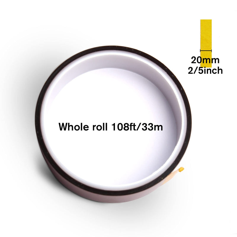 [Australia - AusPower] - A-SUB 2 Rolls Heat Resistant Tape 20mm, No Residue, Heat Transfer Tape for Sublimation, High Temperature Tape for Heat Press, Sublimation Tape, 52ft 