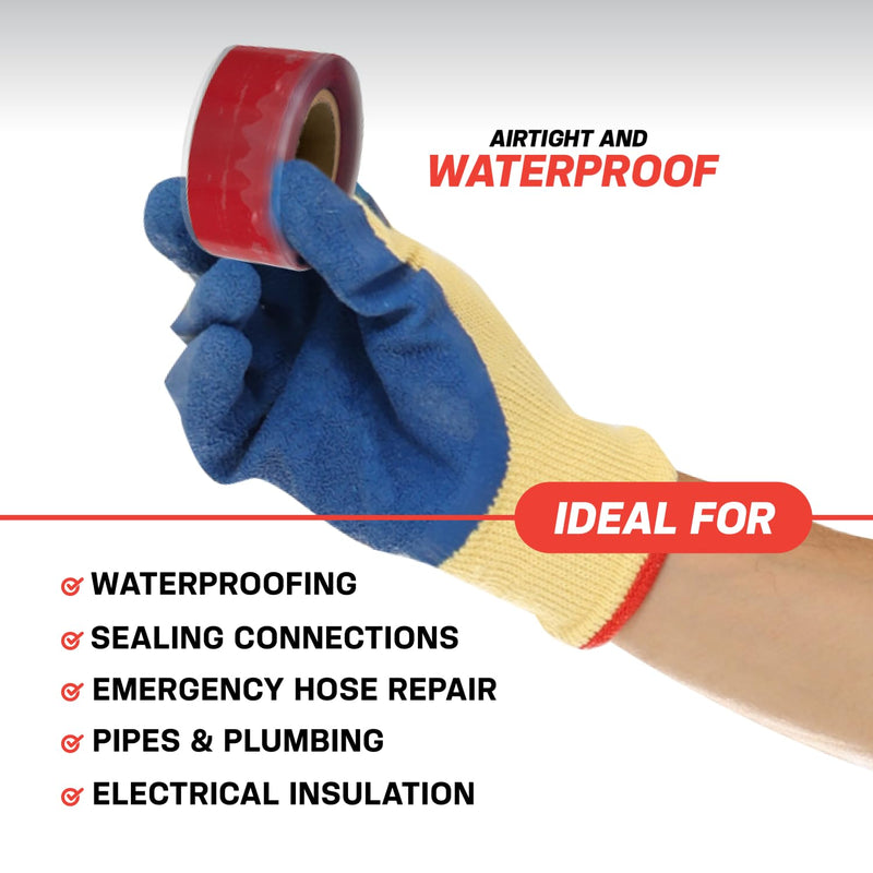 Bond It Rescue Tape, Self-Fusing Silicone Tape, Emergency Plumbing Pipe & Radiator Hose Repair, Electrical Insulation, Waterproof, 950PSI, 1" Width x 36' Length x 0.02" Thick, Clear White 1" x 36' x 20mil
