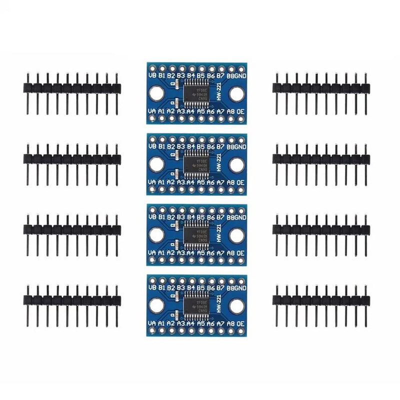 [Australia - AusPower] - iHaospace TXS0108E 8 Channel Logic Level Converter 3.3V 5V Bi-Directional High Speed Shifter Level Shifter 3.3v 5v for Arduino Raspberry Pi IIC I2C SPI (Pack of 4) 