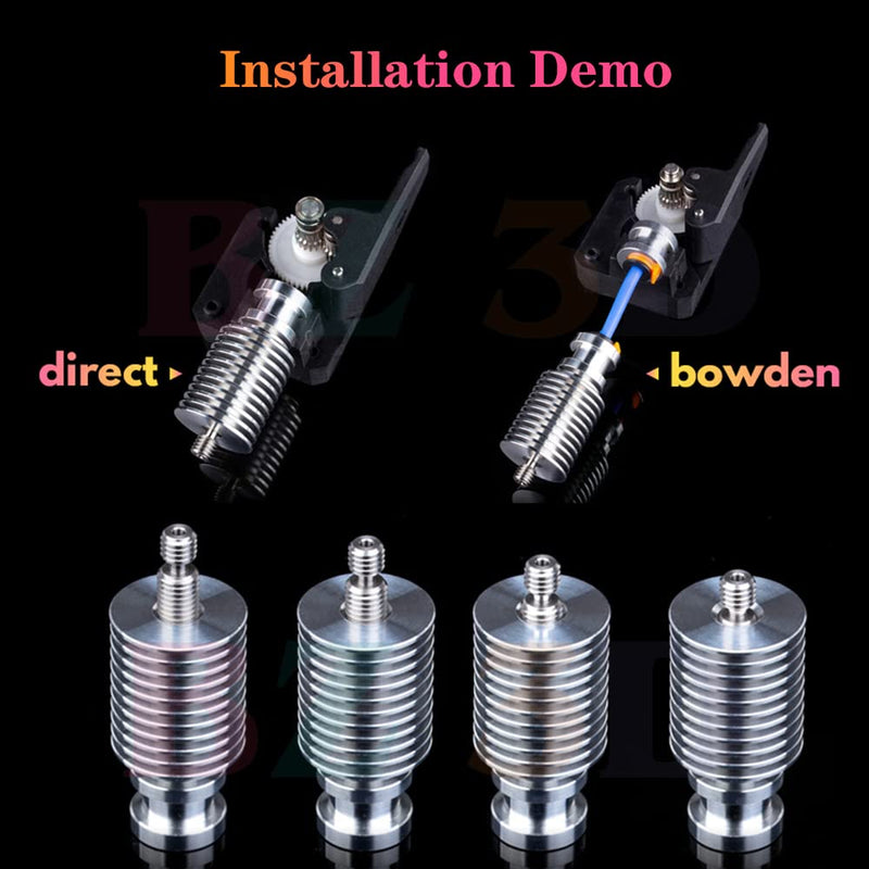 V6 All Metal Hotend,V6 Heater Block,Hardened Steel Nozzle 0.4mm,Titanium Alloy Heatbreak for V6 Hotend,Prusa i3 MK3S MK3 MK2 MK2S 3D Printer Hotend. V6 All Metal Hotend Hardened Steel Nozzle Kit