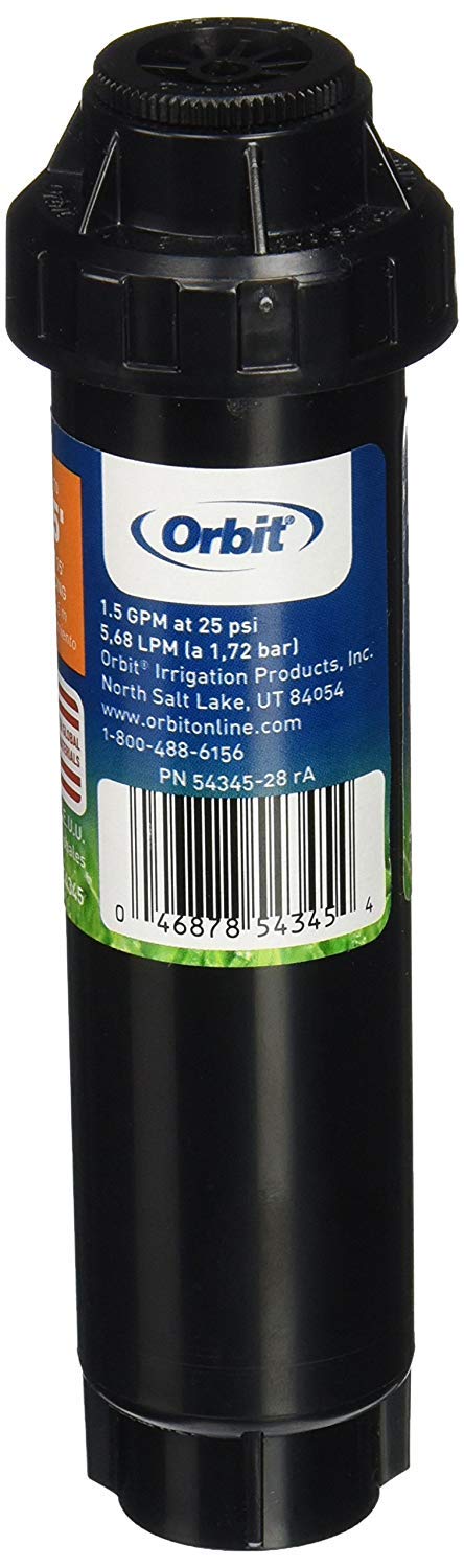 [Australia - AusPower] - Orbit 54345 4" Pop-Up Spray Head Sprinkler with Half Pattern Nozzle 1 
