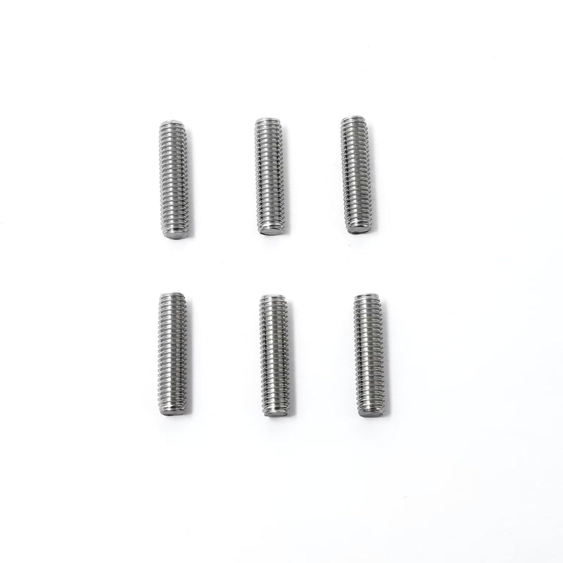 [Australia - AusPower] - M6x 25mm Fully Threaded Rod 1mm Thread Pitch 304 Stainless Steel Right Hand Threaded Rods Bar Studs 20 Pcs M6x25 