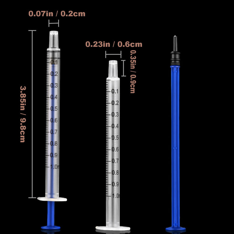 [Australia - AusPower] - 100Pack 1ml Syringes With Caps 