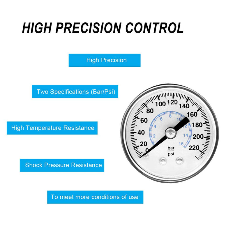 [Australia - AusPower] - Beduan 1/4"NPT Air Pressure Regulator for Compressed Air System with Gauge,Bracket OR-02 1/4"NPT(Psi dial) 