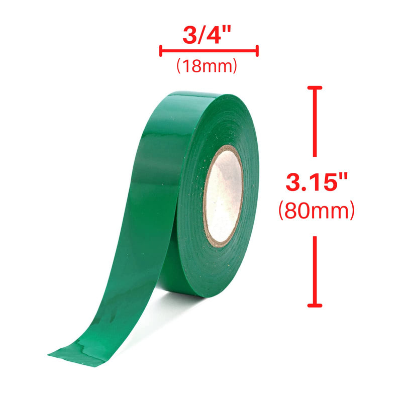 Xtricity Vinyl Green Electrical Tape 3/4 inch x 66 Ft for Electrical Insulation, Wire Bundling and DIY Repairs – Durable, Stretchy, General Purpose – Up to 600V (1 Pack) 1 Pack