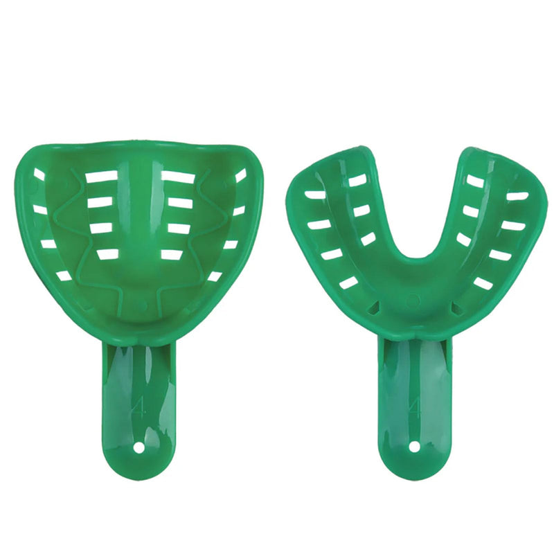 [Australia - AusPower] - Dental Impression Trays Perforated Plastic Autoclavable 12Pcs Teeth Holder Upper & Lower for Adults and Child Multicolor 