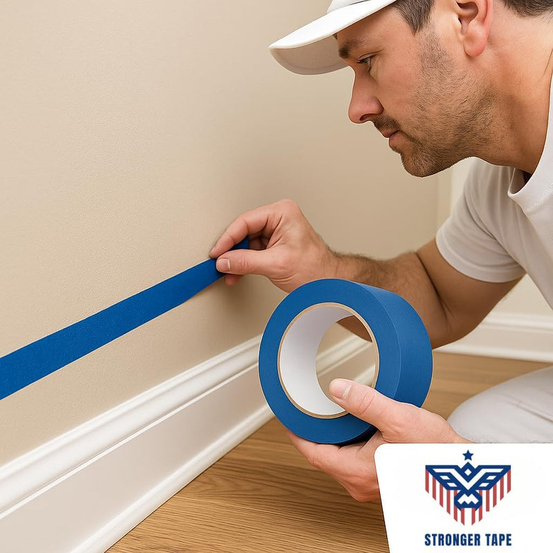 Blue Painter’s Tape 2” x 60 Yards – Easy-Release Masking Tape for Painting, Clean Removal, No Residue – Multi-Surface Use on Walls, Trim, Glass & Wood – Professional-Grade Adhesive (6) 6